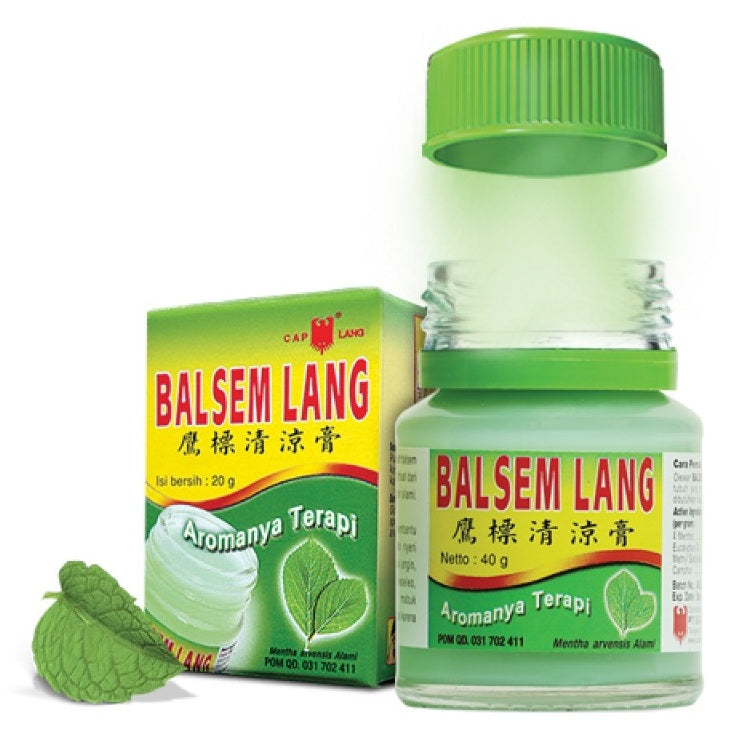 Eagle Brand,Balsem Lang Aromaterapi Therapeutic Balm, 20g, Menthol Based, Green